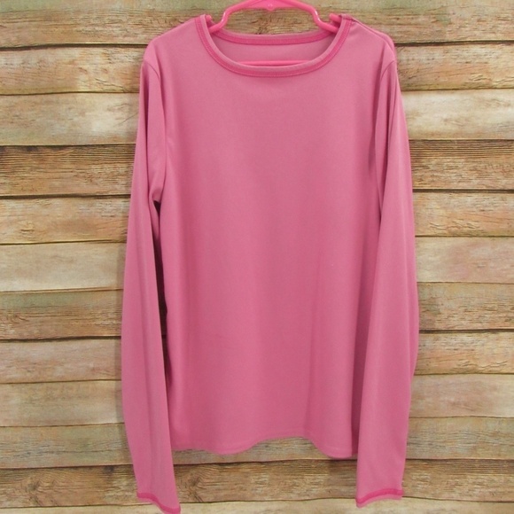 Cuddl Duds Pink Crew Neck Thumb Hole Cuff Base Layer Girls L 🌺 3 for $15 - Picture 1 of 14